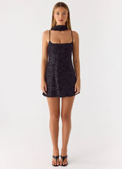 Vision Sequin Mini Dress - Black