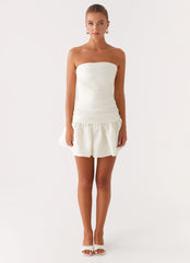 Ray Of Light Mini Dress - White
