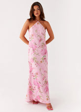 Pascal Maxi Dress - Pink Floral Print