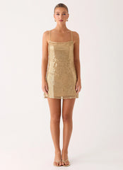 Kaitlin Mini Dress - Gold