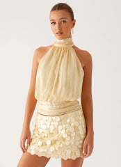 Movie Star Mini Skirt - Yellow