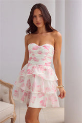 Sunlit Serendipity Strapless Mini Dress Floral