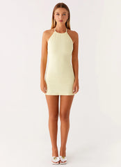 High Tide Swim Mini Dress - Pastel Yellow