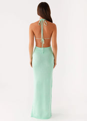 Tropez Knit Maxi Dress - Pastel Green
