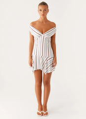 Kirby Mini Dress - Blue Stripe