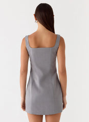Brief Tension Mini Dress - Smoke Grey