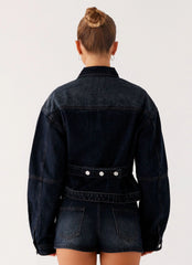 Tropics Denim Jacket - Washed Dark Blue