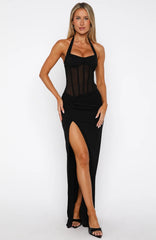 Champagne Promises Maxi Dress Black