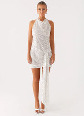 Cinta Sequin Mini Dress - Silver