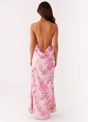 Pascal Maxi Dress - Pink Floral Print