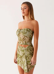 Varona Mini Dress - Jade Fern