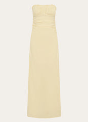 Xena Gathered Maxi Dress - Yellow