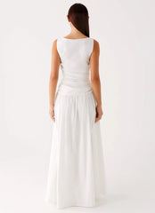 Carmel High Neck Maxi Dress - White