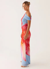 Santa Monica Maxi Dress - Blue Floral