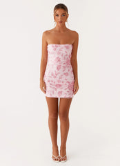 Moorey Beaded Mini Dress - Pink
