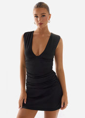 Cherry Sky Mini Dress - Black