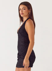 Axton Lace Mini Dress - Black