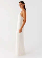 Raffa Pearl Maxi Dress - Ivory