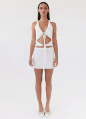 Love Exchange Ruffle Mini Dress - White